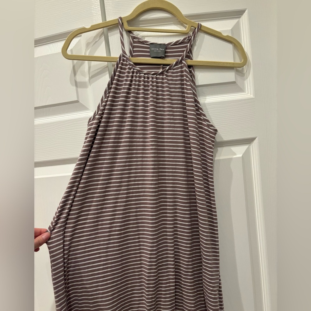 Olivia Rae dress brown stripes XS/S